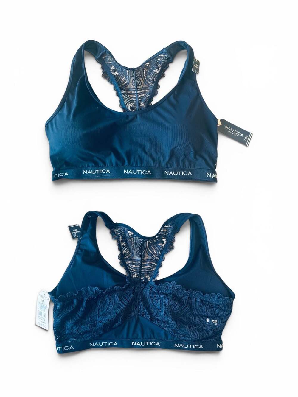 Nautica Intimates Racerback Lace Bralette Set Size L